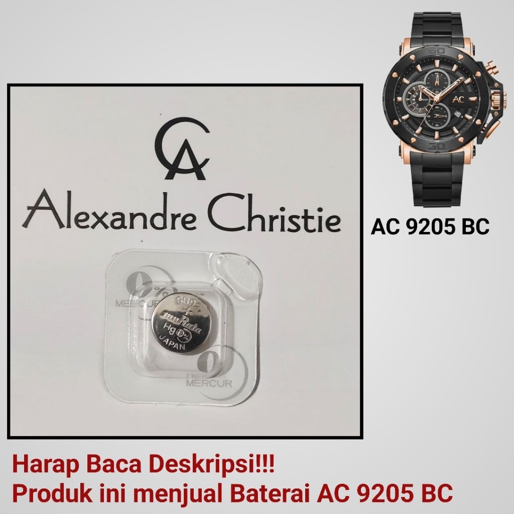 Baterai Jam Tangan Alexandre Christie AC 9205 BC