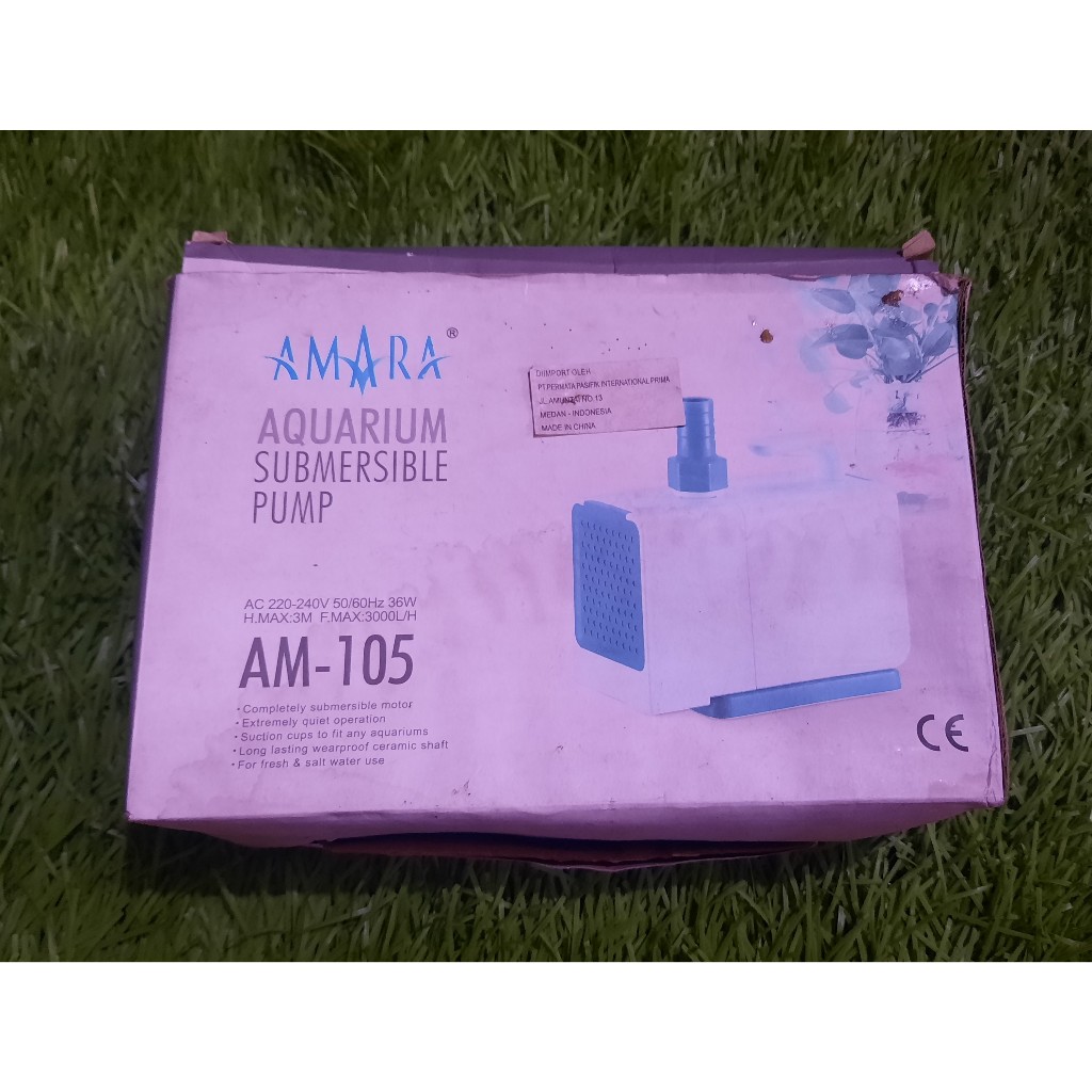 Pompa Aquarium Celup Water Pump Amara AM-105 Low Watt Second