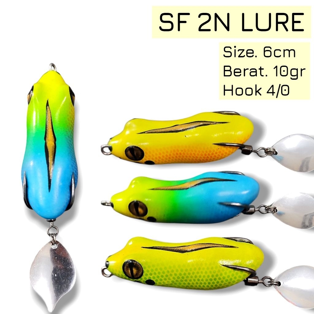 SOFT FROG 2N LURE 6cm. umpan casting gabus. umpan casting toman. lure casting