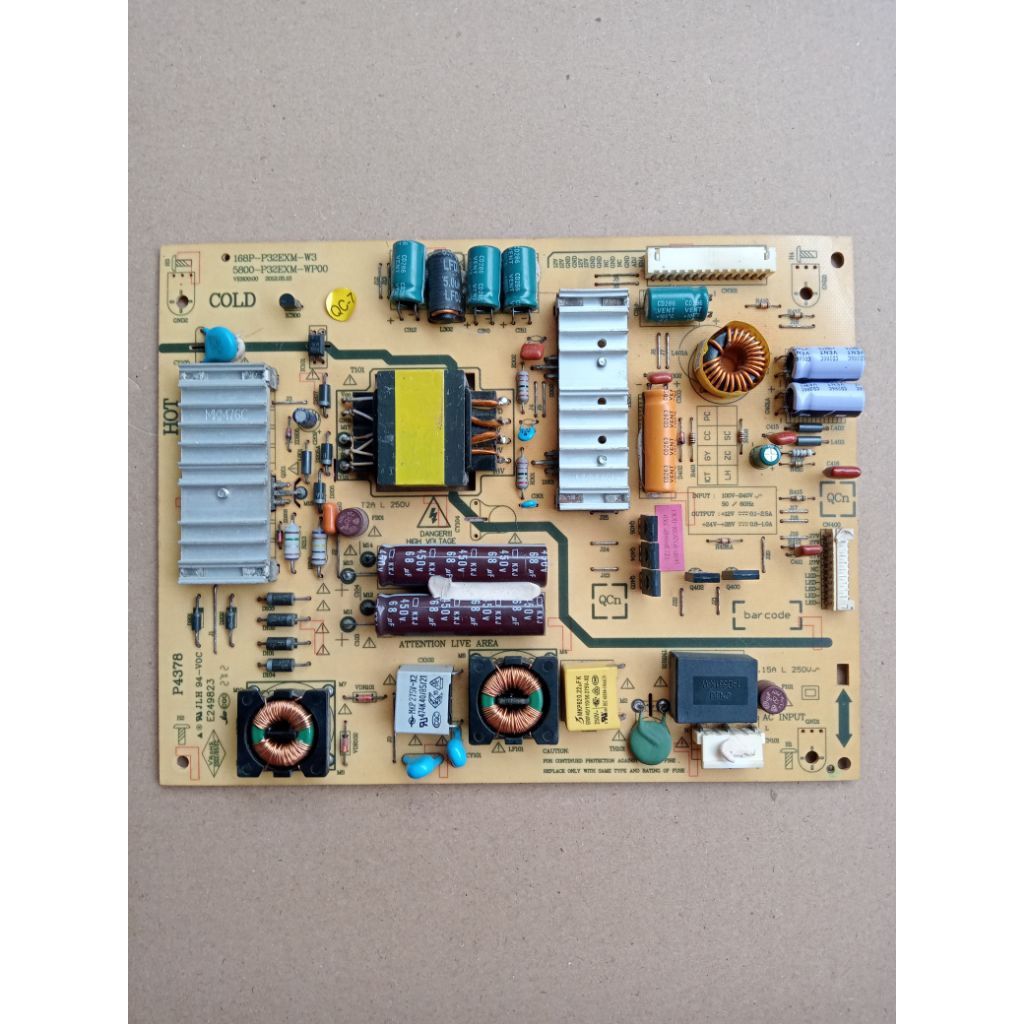 psu power supply regulator led tv COOCAA 32E63 original cabutan normal