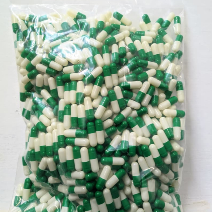 Cangkang Kapsul Kosongan Putih Hijau