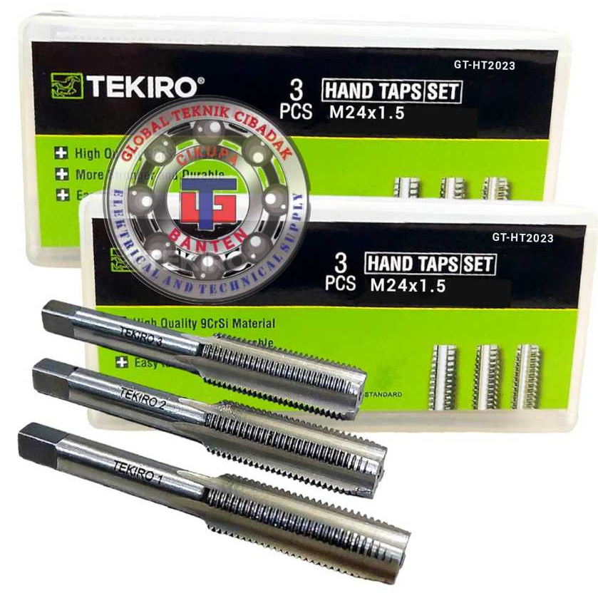 Hand Tap Set M24 X 1.5 mm 3 Pcs Tekiro - 1 Set Hand Tap M24x1.5 mm Tekiro
