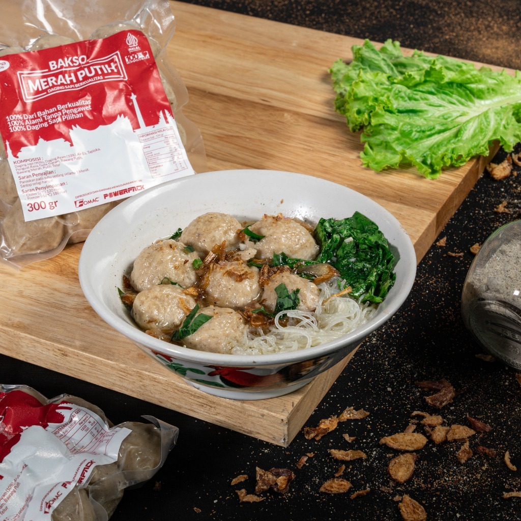 BAKSO Merah Putih Bakso Frozen Sapi 300gr Tanpa Pengawet Untuk Anak Sop Mie Capcay