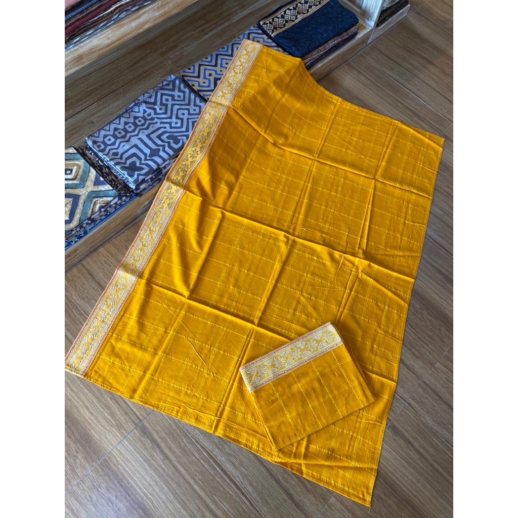 saput kuning endek tepi klasik