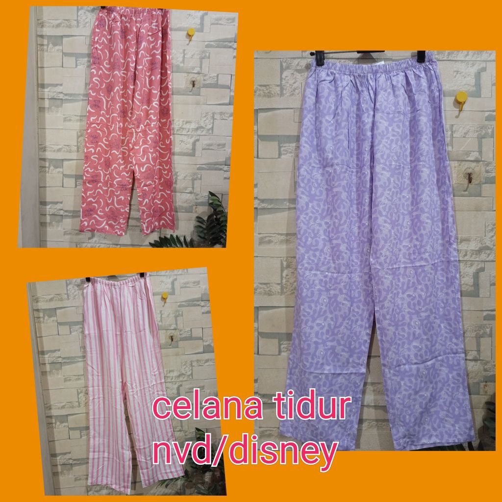 celana panjang nevada/disney celana santai/celana tidur