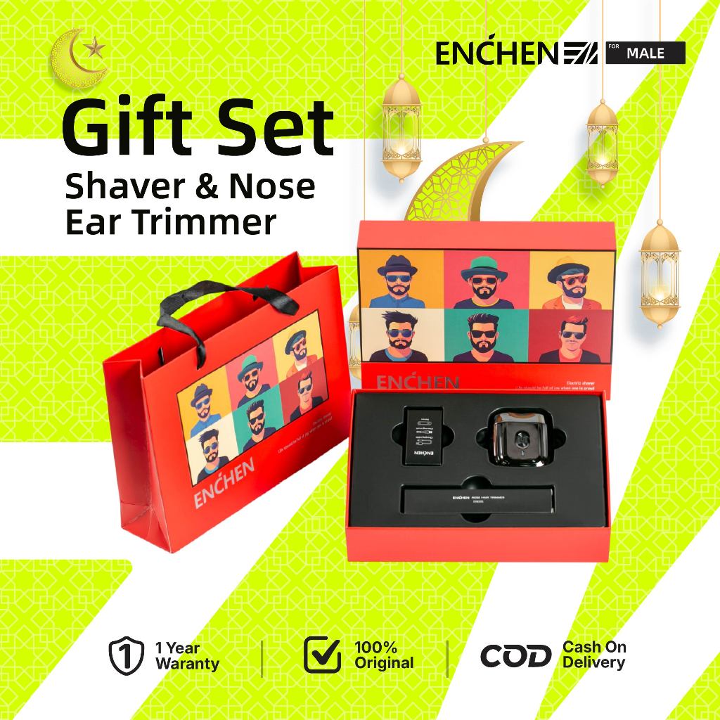 [Best Kado Tahun Baru] Enchen Mini 6 Portable Mini Shaver Waterproof & EN005 Nose Ear Trimmer Set
