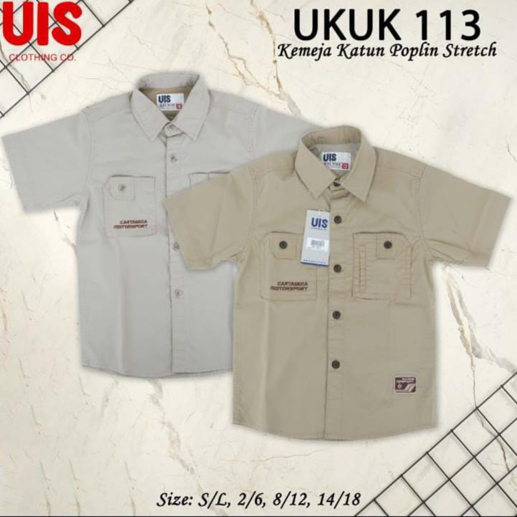 KEMEJA PENDEK ANAK UIS// KEMEJA POLOS// KEMEJA ANAK KATUN// KEMEJA IVORY// KEMEJA BEIGE//