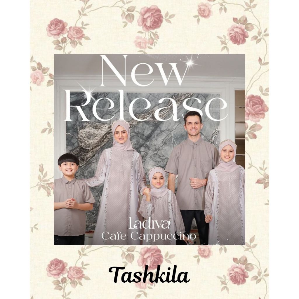 ( Sarimbit Ethica Ladiva Cafe Cappuccino )  Gamis Dewasa Ethica Ladiva 47 Kahfi 414 Ladiva Kids 47 D