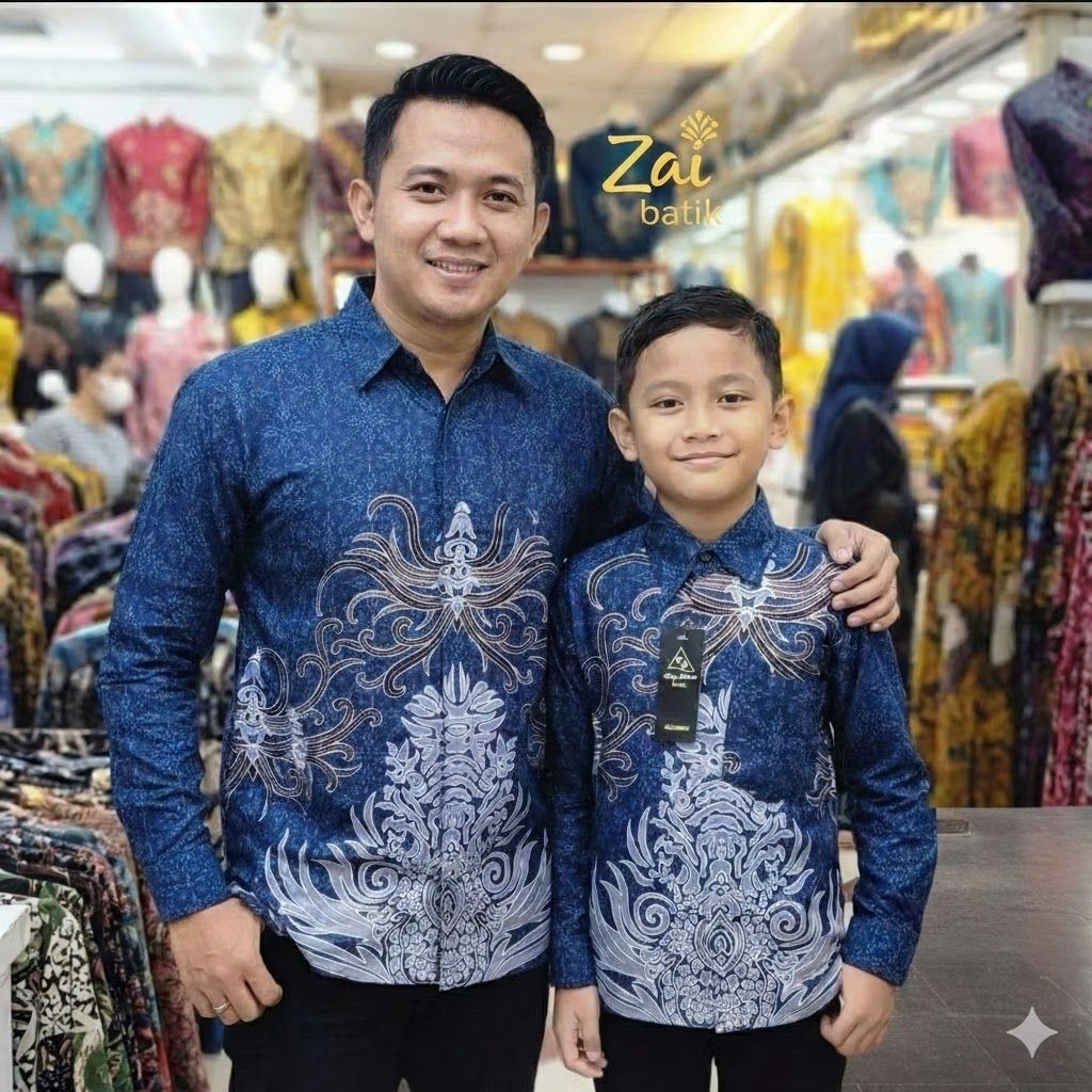 Batik Couple Ayah Anak Katun Premium COD BATIK COUPLE AYAH ANAK PREMIUM