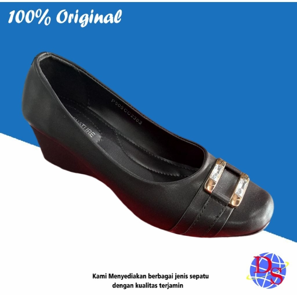 Sepatu Pantofel Wanita Inside Signature CC 2363 Hitam Sepatu Wanita