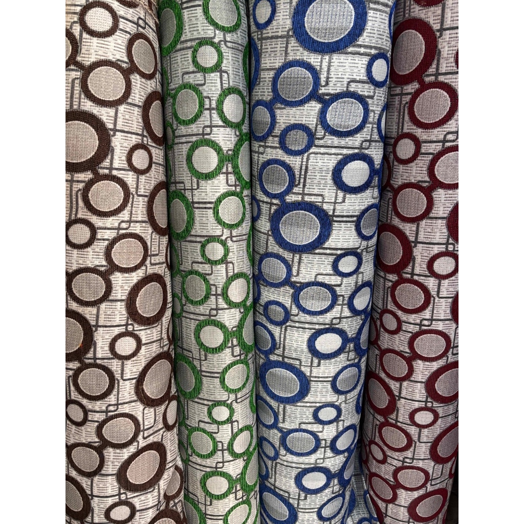 KAIN CHENIL // KAIN SOFA METERAN // KAIN KURSI TERBAIK // MOTIF BULAT-BULAT (0,5 meter)