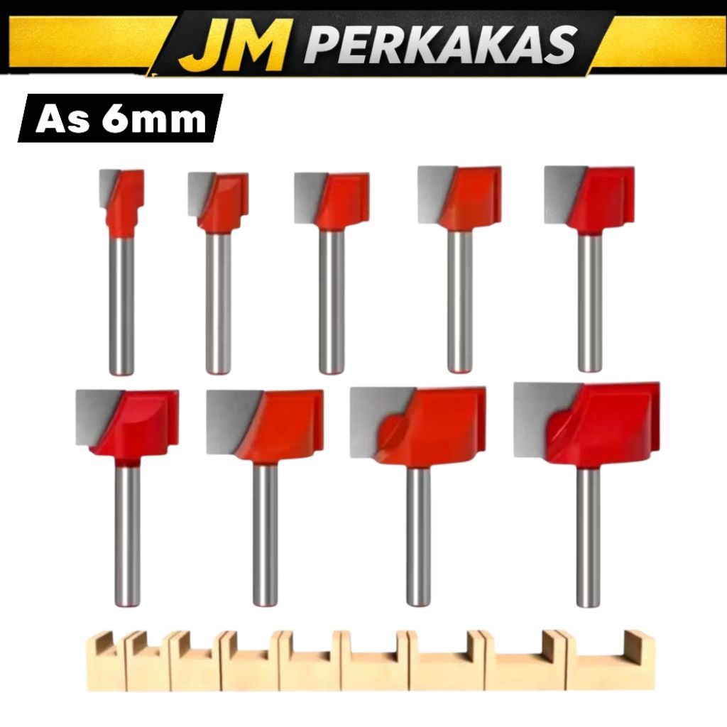 Mata Profil Kayu flat Mata Router Kayu 6mm Shank – Satuan Mata Profil & Alur Trimmer Bit