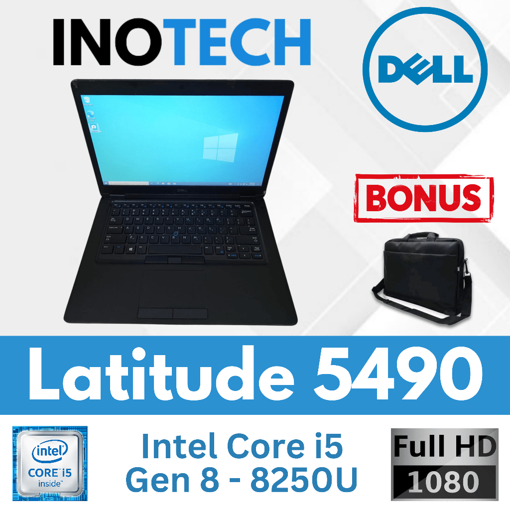 Laptop Dell Latitude 5490 Core i5 / i7 Gen 8 RAM 8GB–16GB SSD 128GB–512GB | Mulus Second Original Be