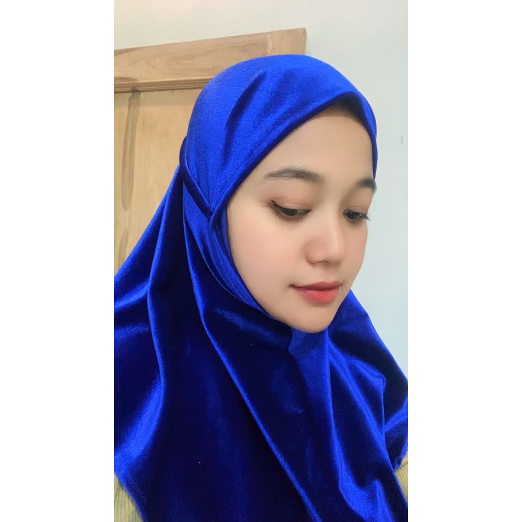 Hijab Silat Bludru Premium Stretch