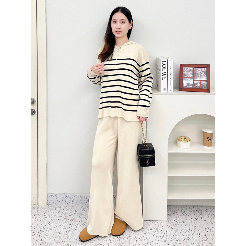 Alice Setelan Knit Rajut Import Bawahan Kulot Big Size