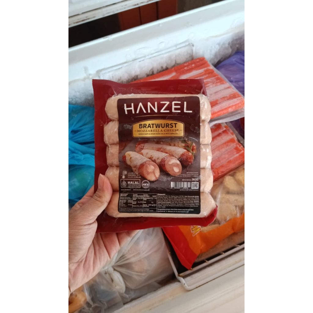 Sosis Hanzel keju mozzarella moncrot
