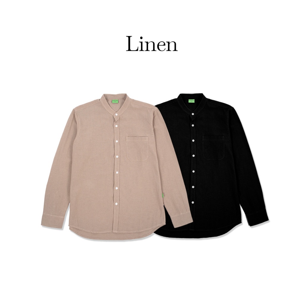 The Don's House CALVIN LS - Kemeja Linen Lengan Panjang Polos Slimfit Pria Wanita