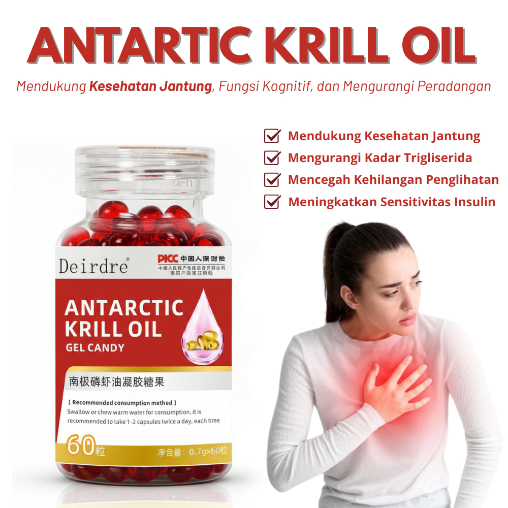 Deidre Minyak Krill Antartika 60Kapsul Astaxanthin Kapsul Astaxanthin untuk Peningkatan