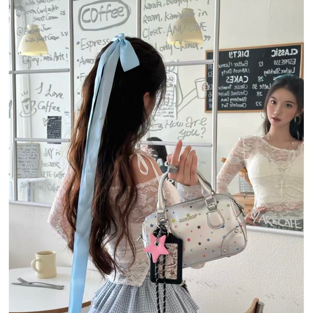 Cultivator Original Indie Retro Star Color-Block Card Slot Crossbody Boston Pillow Bag New Birthday 