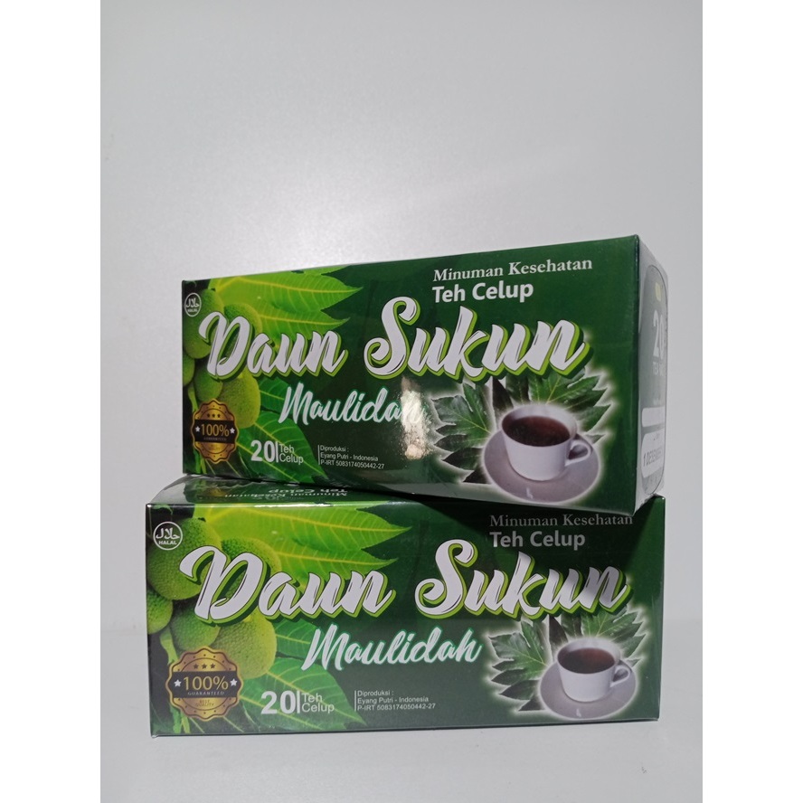 Teh celup daun sukun maulidah isi 20 kantong / Teh daun sukun