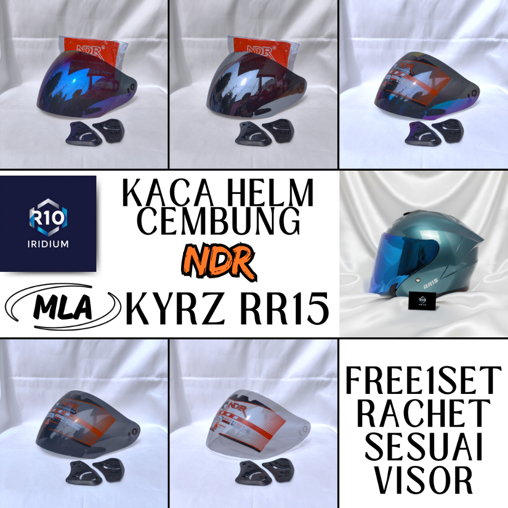 Kaca Helm MLA KYRZ RR15 Visor Helmet CEMBUNG venom MLA HELMET kyrz1 kyrz2 RR15 iridium murah