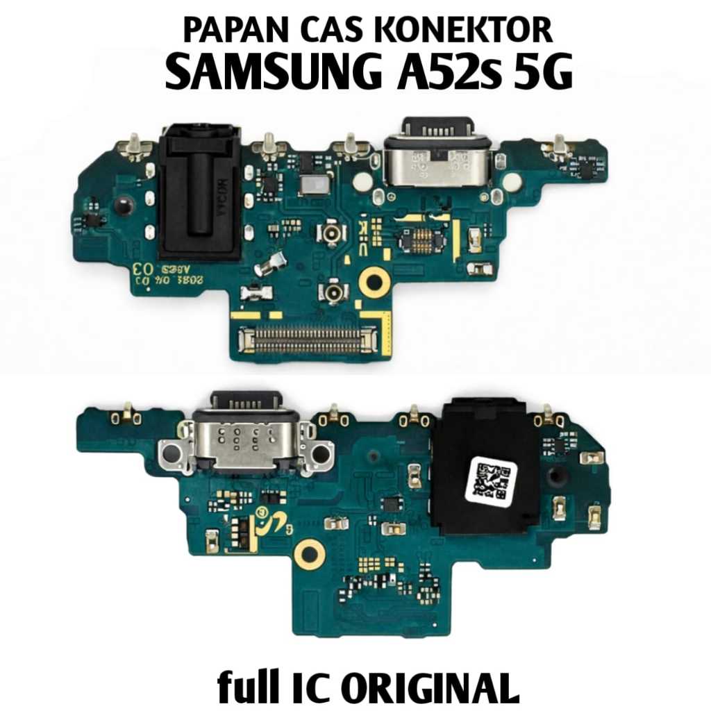 papan cas samsung A52s 5G original pcb full ic charger board pengganti conektor mic ct meetoo A 52s