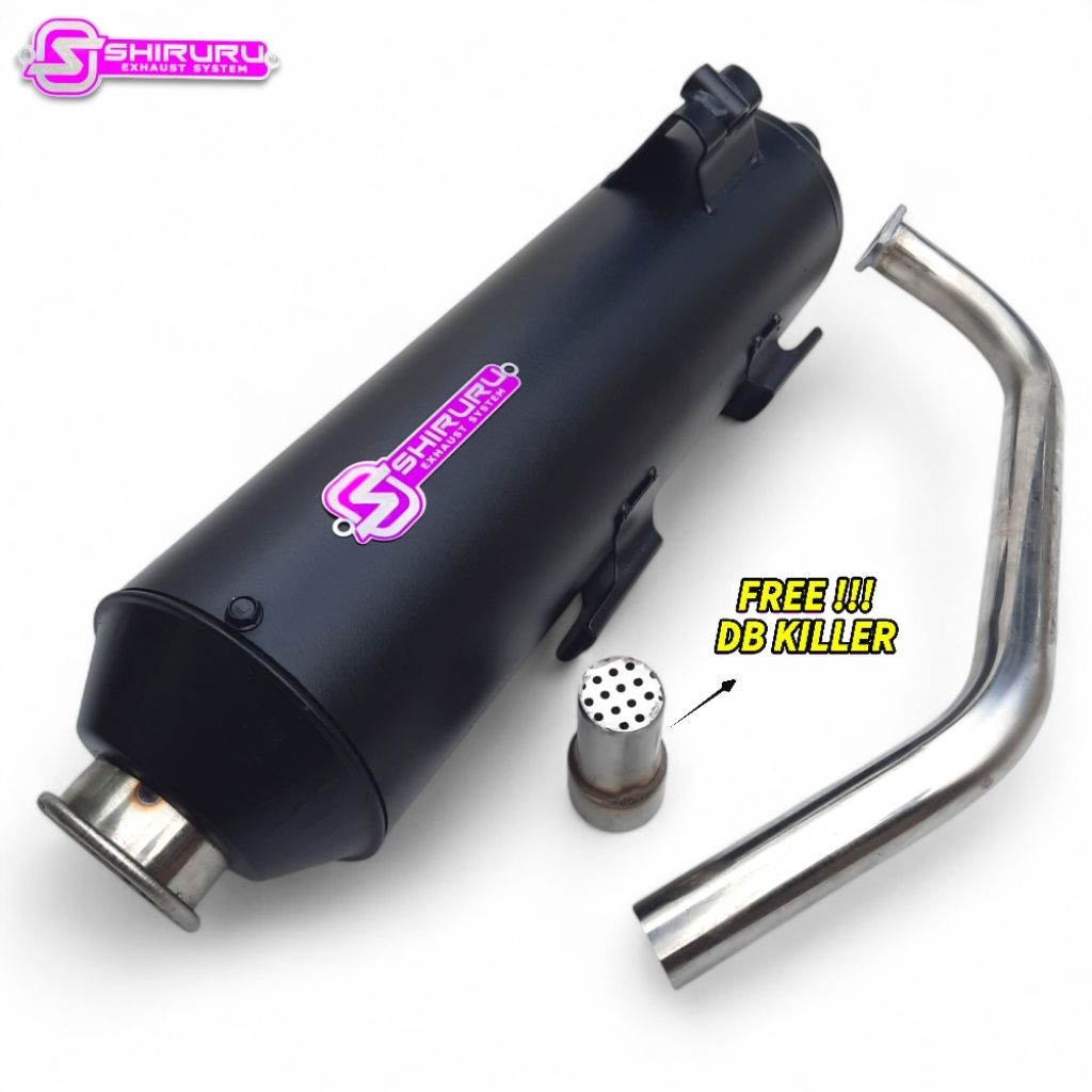 Knalpot Standar Racing Vario Beat Mio NMAX PCX Aerox Inlet 28 SHIRURU Racing FREE DB KILLER