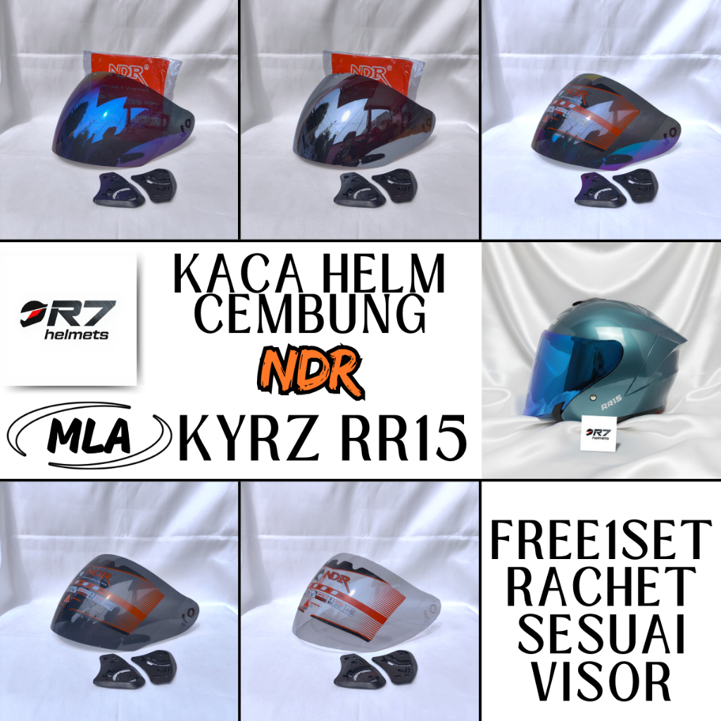 Kaca Helm MLA KYRZ RR15 Visor Helmet CEMBUNG venom MLA HELMET kyrz1 kyrz2 RR15 iridium murah