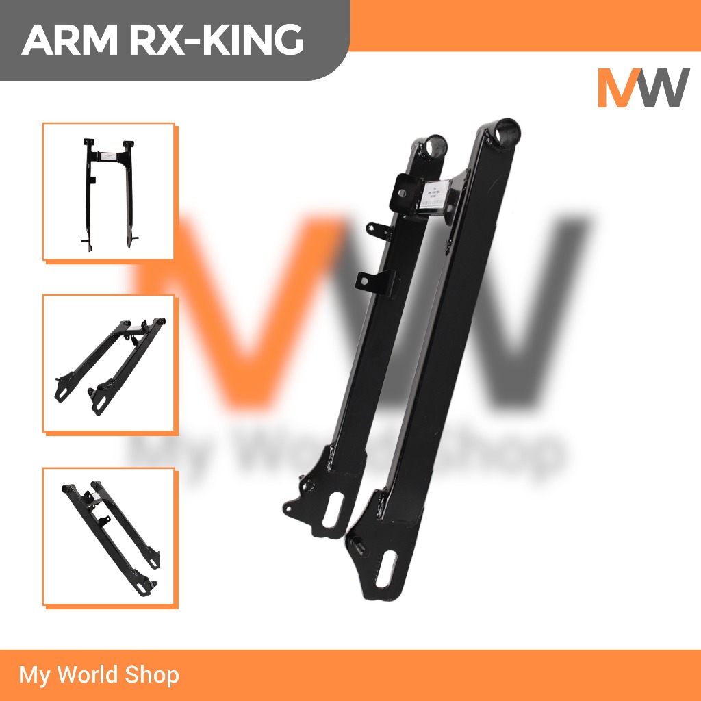 Swing Arm Arem Yamaha RX King - Tahan Lama, Finishing Hitam & Krom, Presisi