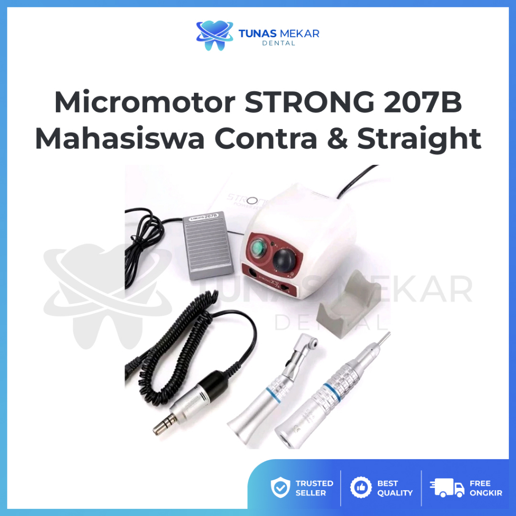 Micromotor Mikromotor STRONG 207B b Mahasiswa Contra Dan Straight Lengkap Kosongan