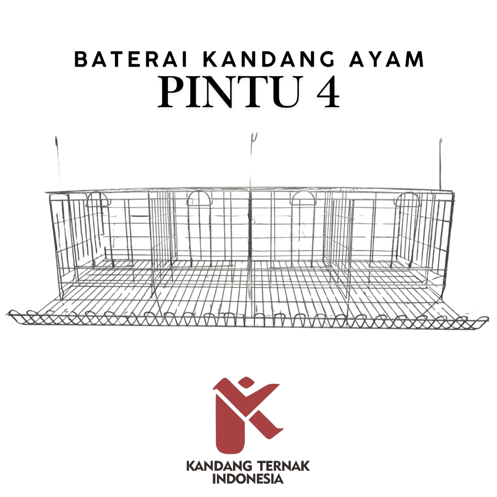 Kandang Ayam 4 Pintu Baterai Petelur Galvanis