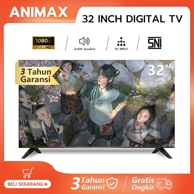 Animax smart tv 32 inch 43 inch android tv led 32/40/43 inch digital tv led WIFI/Netflix/Youtube/Web