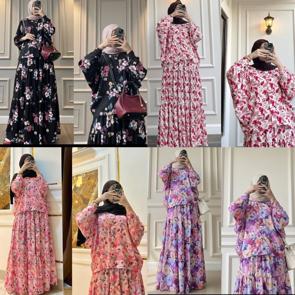 SETELAN ROK WANITA KEKINIAN SETELAN ROK WANITA TERBARU SET ROK LARAS SETELAN ROK WANITA RAYON SETELA