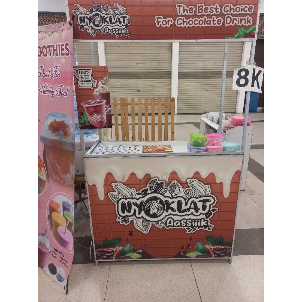 Booth Portable Minuman Kekinian Coklat/Boba