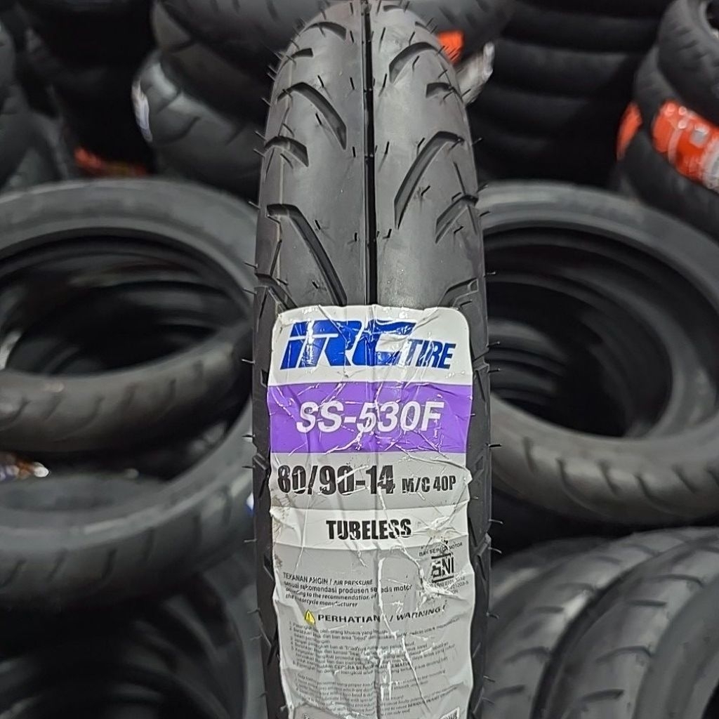 PROMO BAN LUAR BARU MURAH IRC DEPAN MATIC 80/90-14 TUBLES TYPE SS-530F BUAT MOTOR HONDA VARIO,VARIO,