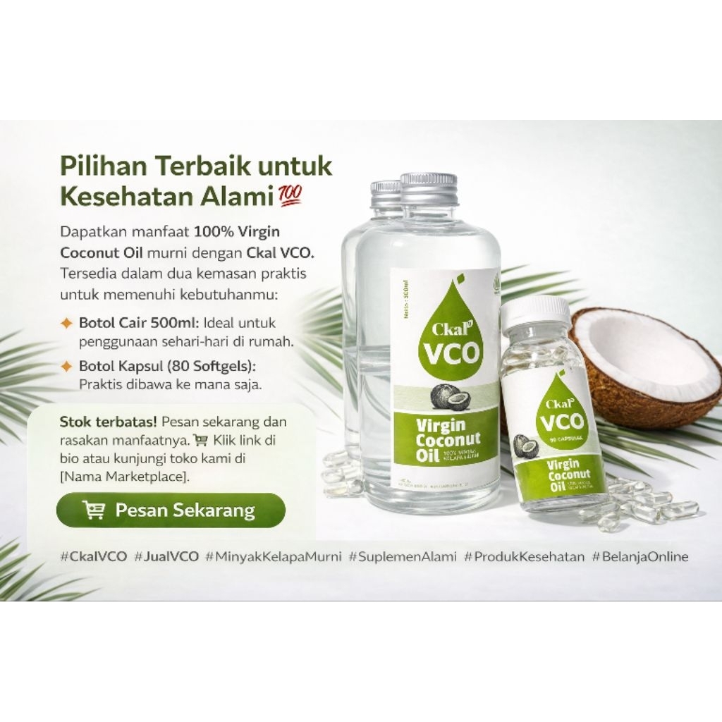 organic minyak vco virgine coconut oil(vco)1000ml|minyak kelapa murni| 1000ml|vco kesehatan