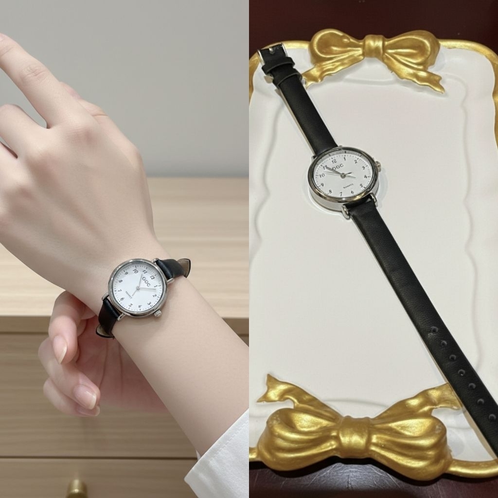 JAM TANGAN CASE STAINLESS STEEL BACK STRAP PU