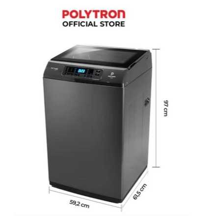 Top Loading Polytron PAW 1028Y | Mesin Cuci 1 Tabung Polytron Zeromatic Laguna 10 Kg |