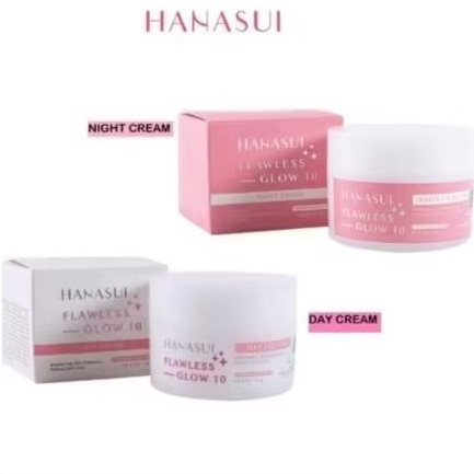 HANASUI FLAWLESS GLOW 10 CREAM MALAM DAN SIANG