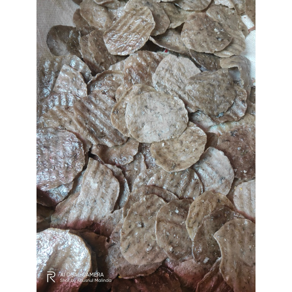 Kemplang MENTAH ikan sungai / Kerupuk Kemplang MENTAH ikan laut sarden / Kemplang asli Palembang / K