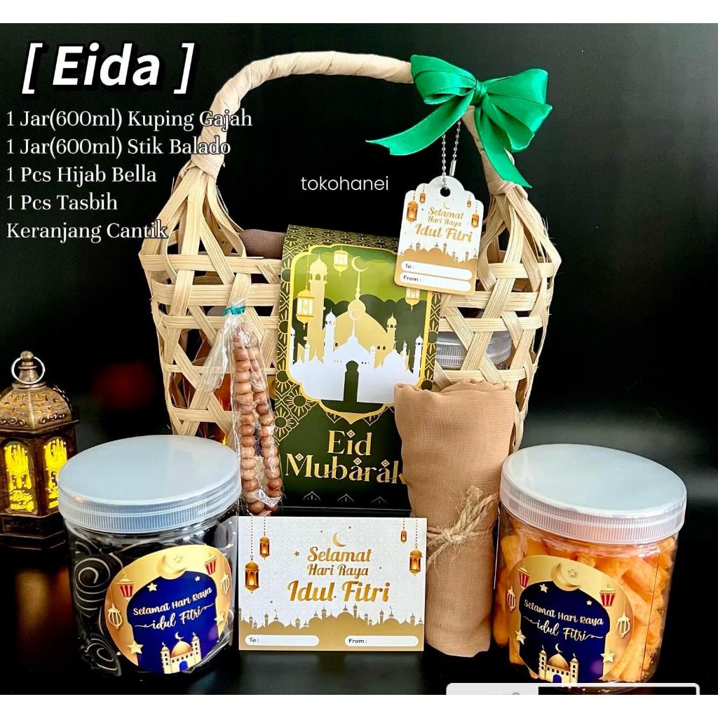 [Lebaran] Keranjang Kado Hijab Hampers Gift Box Hadiah Perempuan Wanita Cewek Kerudung Jilbab Idul A