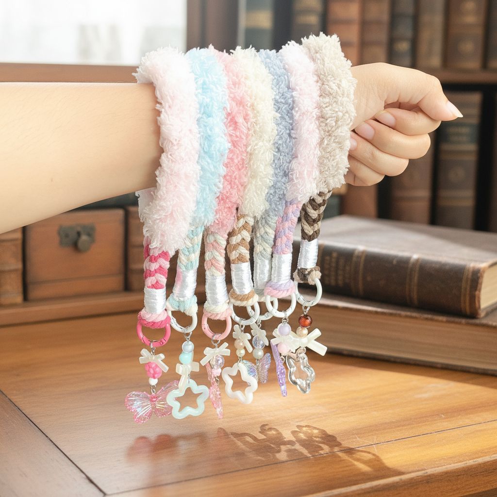 tali gantungan hp bulu | strap hp | gantungan tas