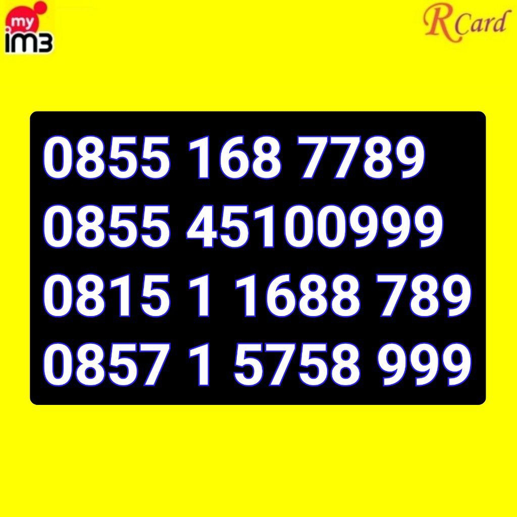Perdana Nomor Cantik IM3 Indosat 11 12 Digit Maju Mapan 5758 999 1688 789 168 7789 8999
