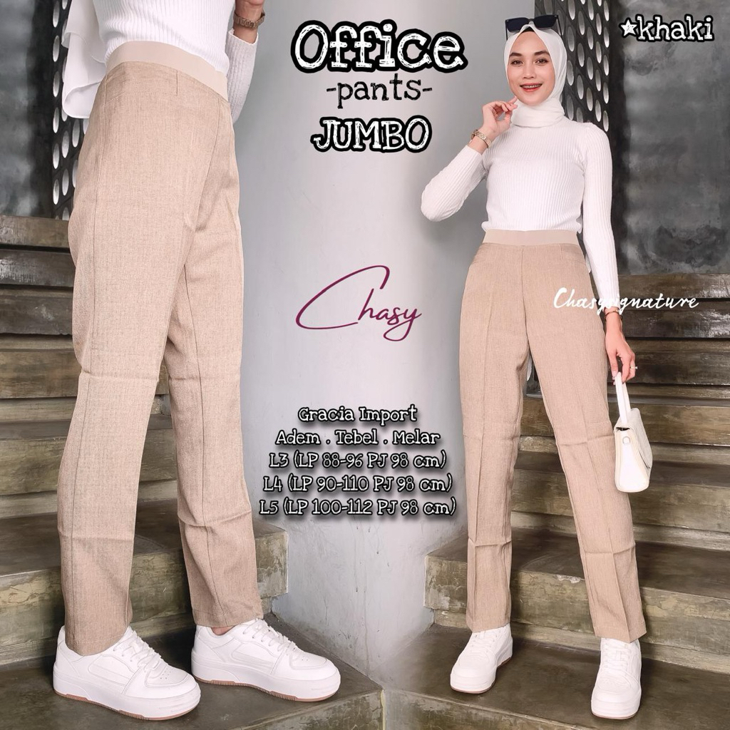 Office Pants Jumbo Bahan Gracia Import Celana Kantor Wanita Celana Formal Celana Kain
