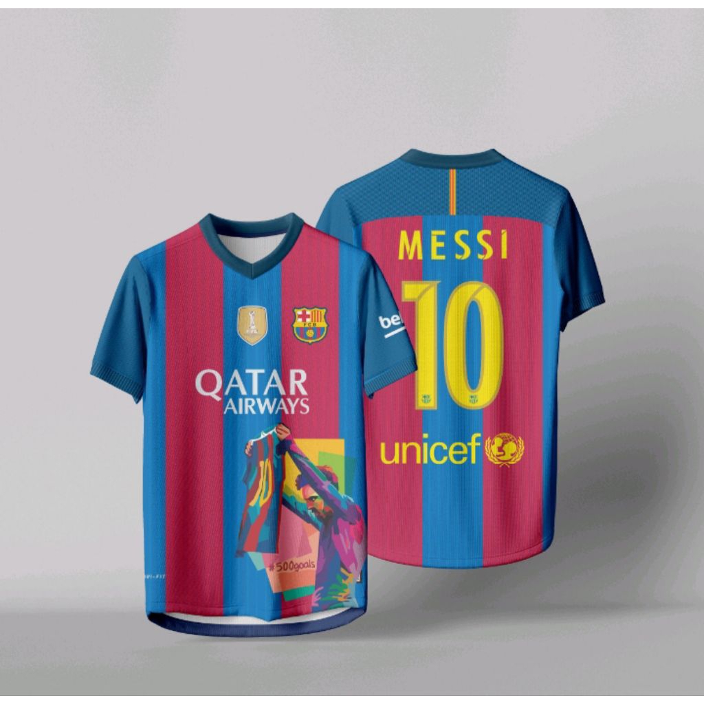 JERSEY BARCELONA HOME 2016 SPESIAL EDITION MESSI CELEBRATIONS EL CLASICO GRATIS NAMA DAN NOMOR PUNGG