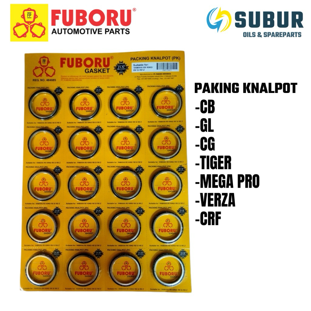 10 pcs PAKING KNALPOT CB GL FUBORU asbes gasket knalpot tiger verza mega pro crf