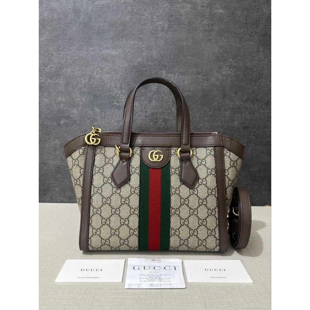 VGC Gc Ophidia Small Tote Bag Th 2024With Rec Ori, Strap, Booklet (24x10x20)