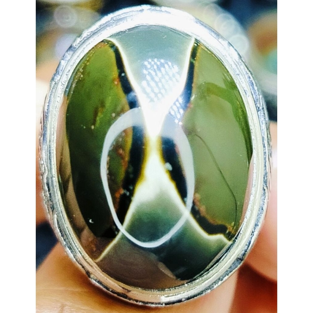 NATURAL CINCIN BATU AKIK PASTELING PAMOR MOTIF TARUNG DERAJAT UNIK ANTIK DAN LANGKA.