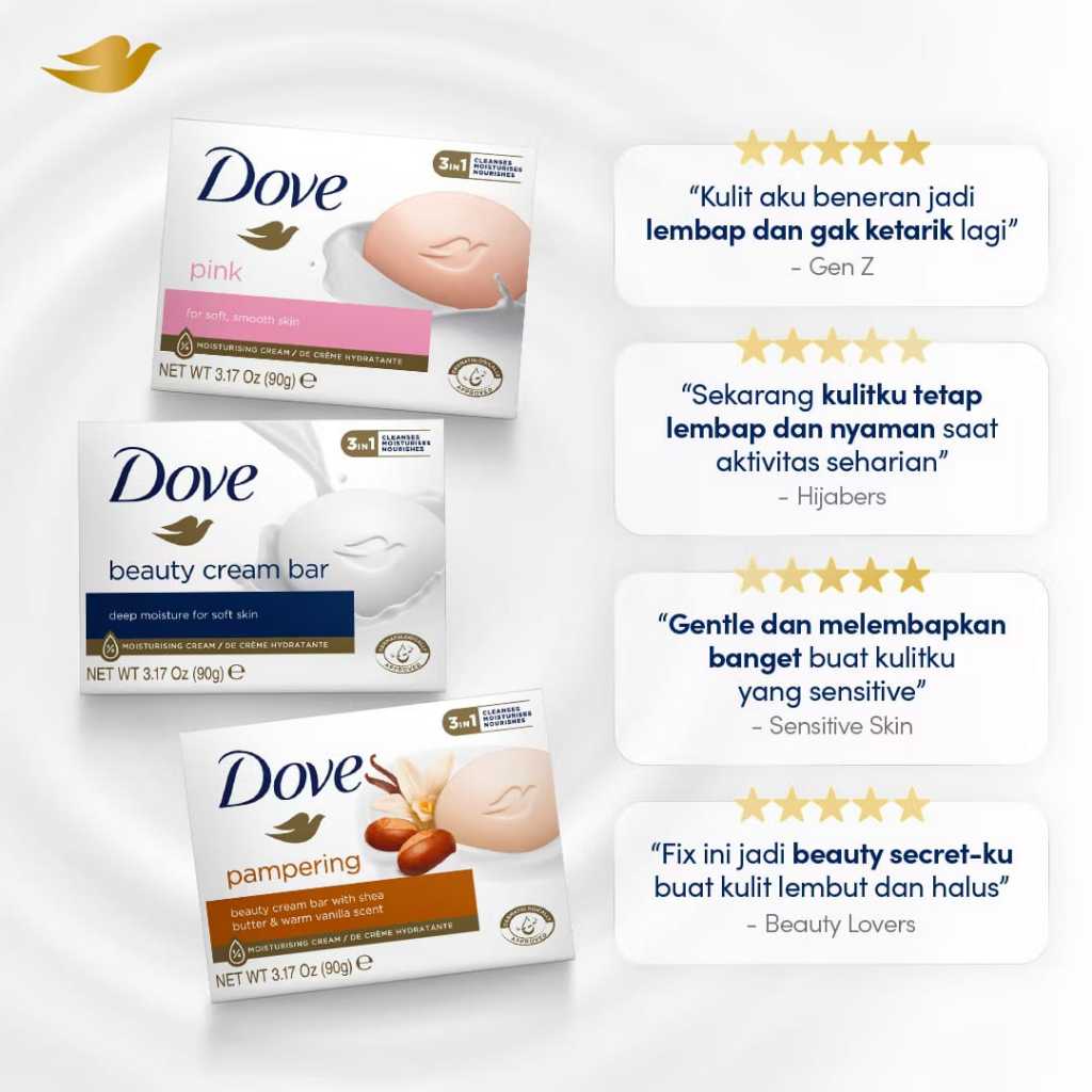 Dove Soap Bar Original 90 gr - Sabun Batang dengan Moisturizing Cream
