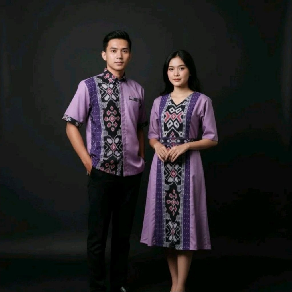 (DIJUAL TERPISAH) SET COUPLE TENUN JEPARA WARNA UNGU LAVENDER